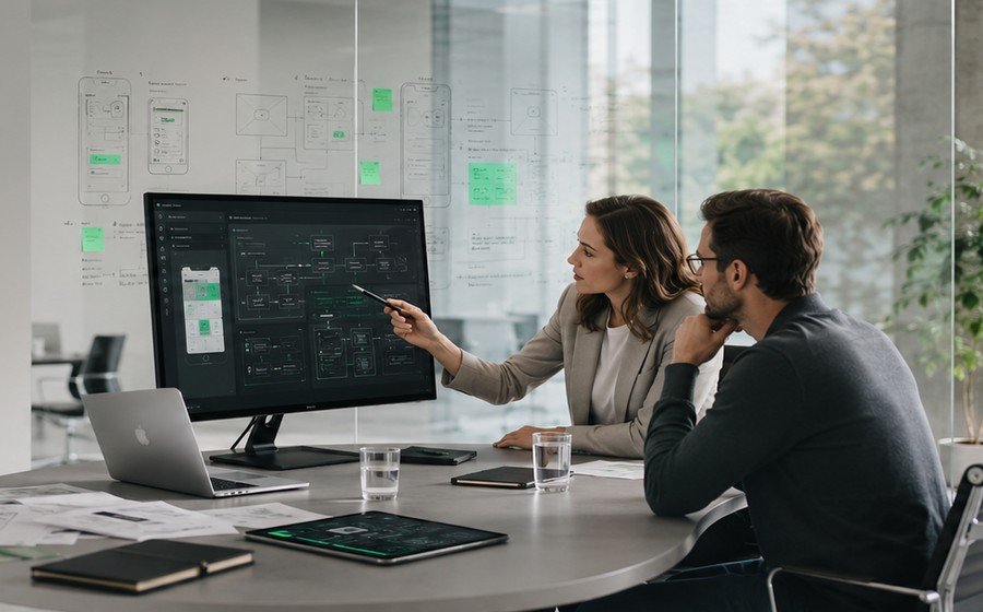Software consulting dashboard and workflow review